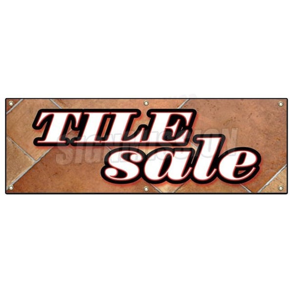 TILE SALE BANNER SIGN ceramic flooring floor signs installation installed
